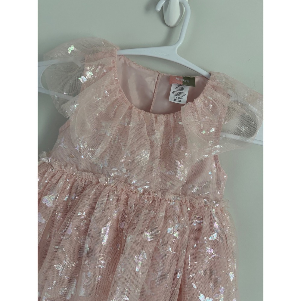 Modern Moments Wicked Glinda Pink Tulle Butterfly Dress Toddler 4T Universal - Picture 5 of 6